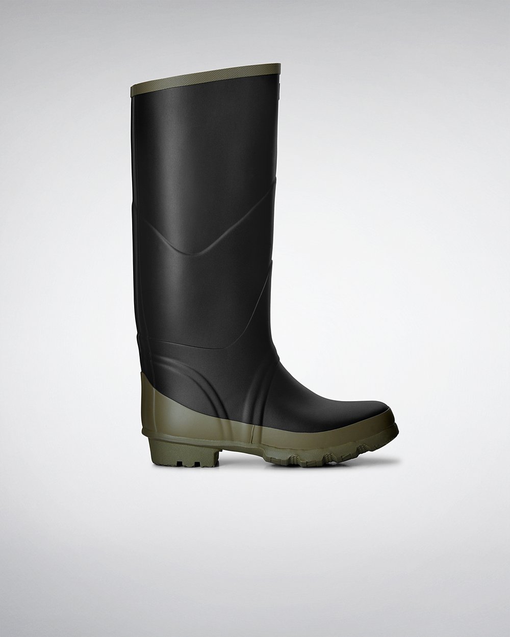 Hunter Argyll Bullseye Full Knee Tall Rain Boots - Outlet Store Womens Black - XJUMYG502